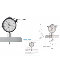 Đồng hồ đo sâu 0-200mm x 0.01 Đế 100mm Mitutoyo 7220