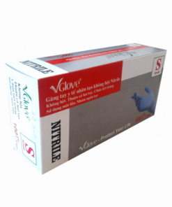 Găng tay y tế VGLOVE Nitrile 4.0g xanh (50 đôi/hộp)