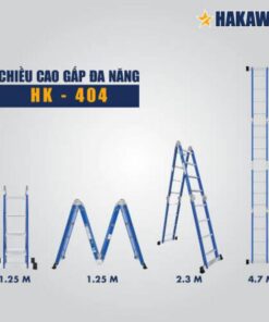 Thang nhôm gấp đa năng 4 khúc HAKAWA HK-404 (New)